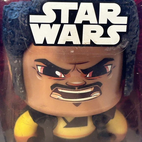 Hasbro Mighty Muggs Star Wars LANDO CALRISSIAN Mad Face Figure #11 Disney NEW - Picture 12 of 13